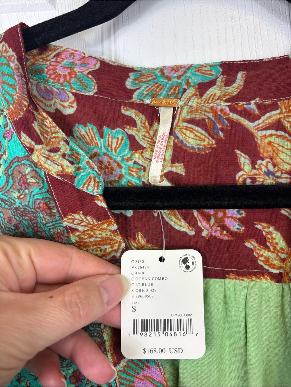 NWT Free People Agnes printed mini dress sz sm - Picture 4 of 7